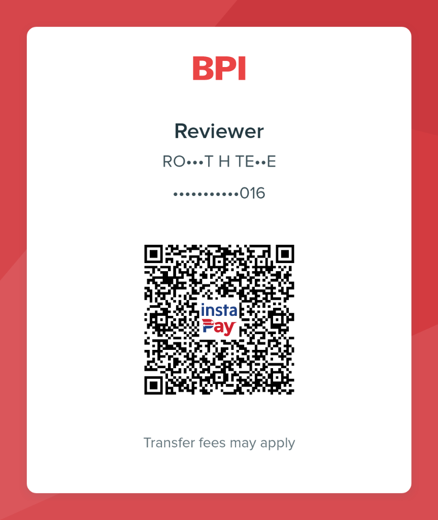 BPI InstaPay QR Code - Reviewer